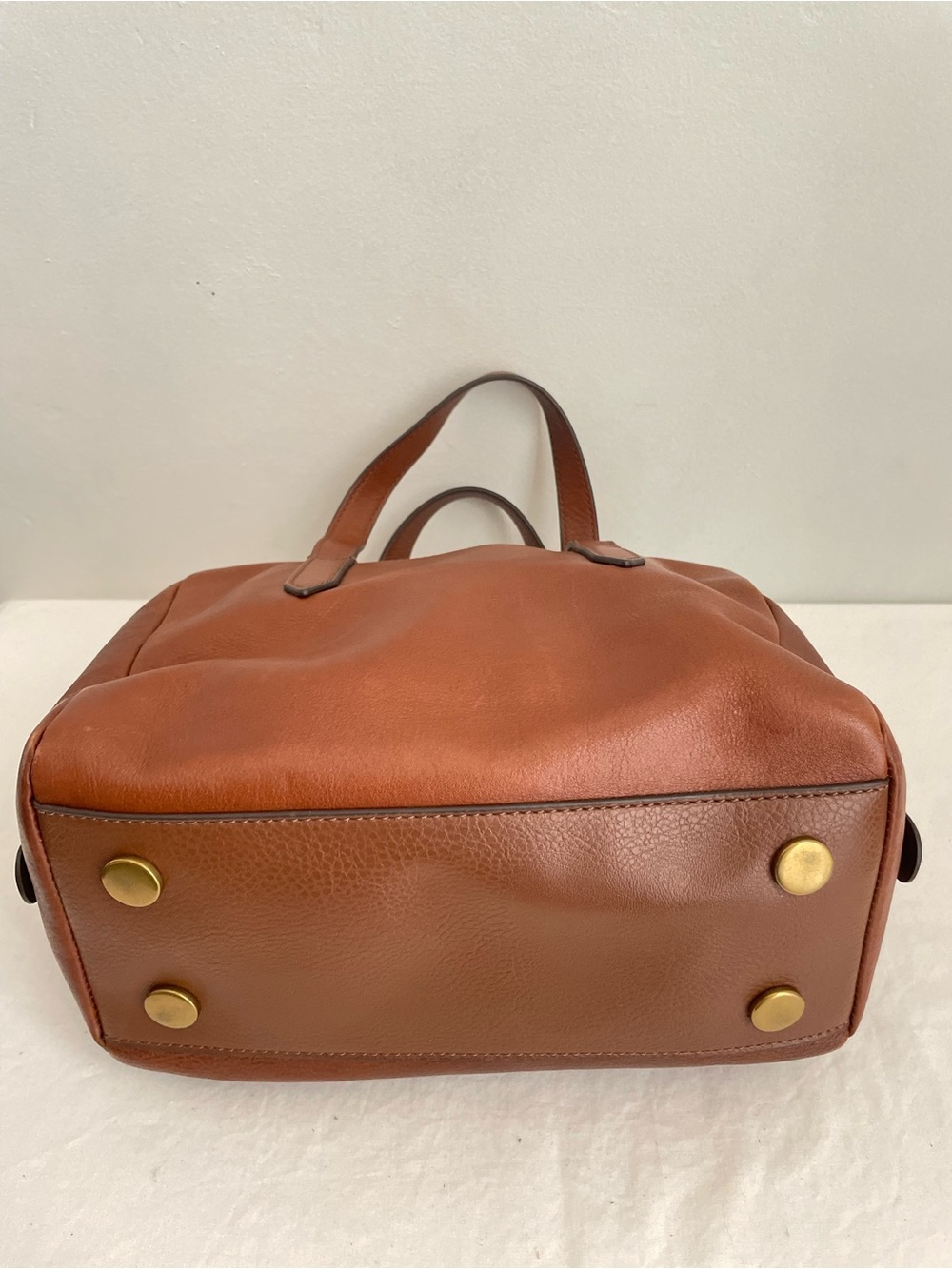 Fossil Sydney Leather Satchel Bag – Medium Brown - Picture 5 of 13